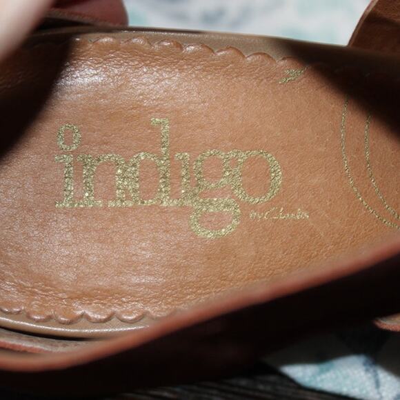 Clarks Indigo Sky Pocomo Wedge Sandal in‎ Burnt Orange Size 7M - Picture 5 of 6